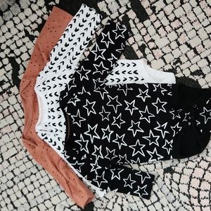 Cloud Island 3 pack long sleeve bodysuits